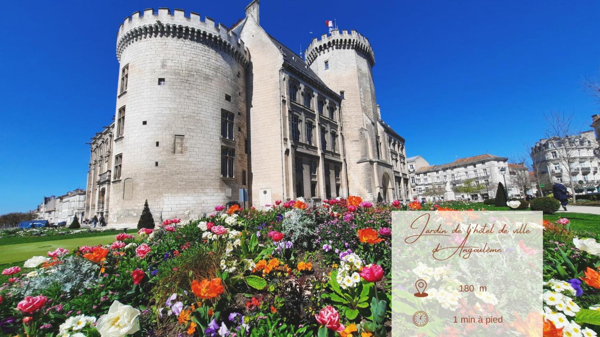 Face A L'Hotel De Ville Grand Et Lumineux Appartement アングレーム エクステリア 写真